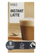 M&S 8 Instant Latte Sachets 124g